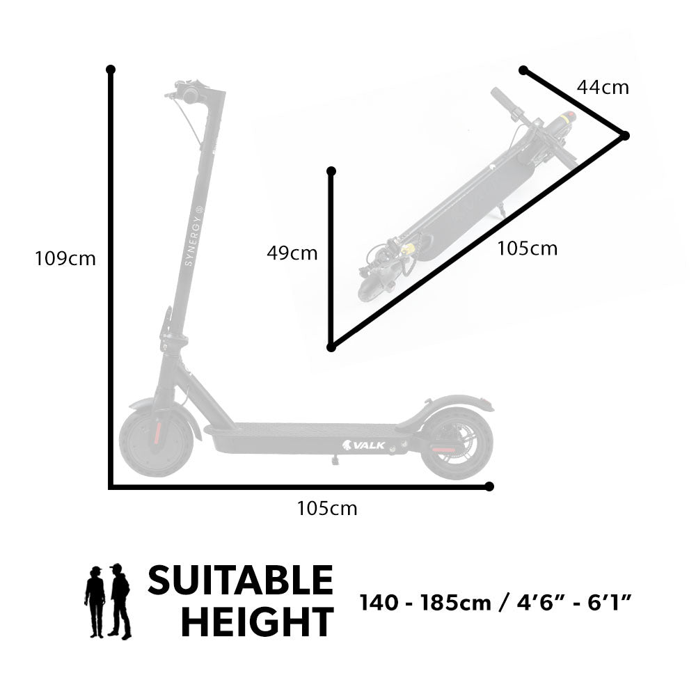 400W Electric Scooter for Adults, 25km Range, Dual Suspension, Black