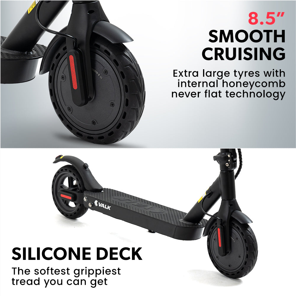 400W Electric Scooter for Adults, 25km Range, Dual Suspension, Black