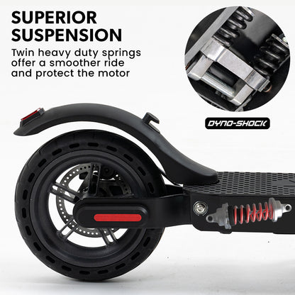 400W Electric Scooter for Adults, 25km Range, Dual Suspension, Black
