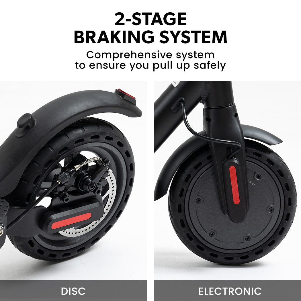 400W Electric Scooter for Adults, 25km Range, Dual Suspension, Black