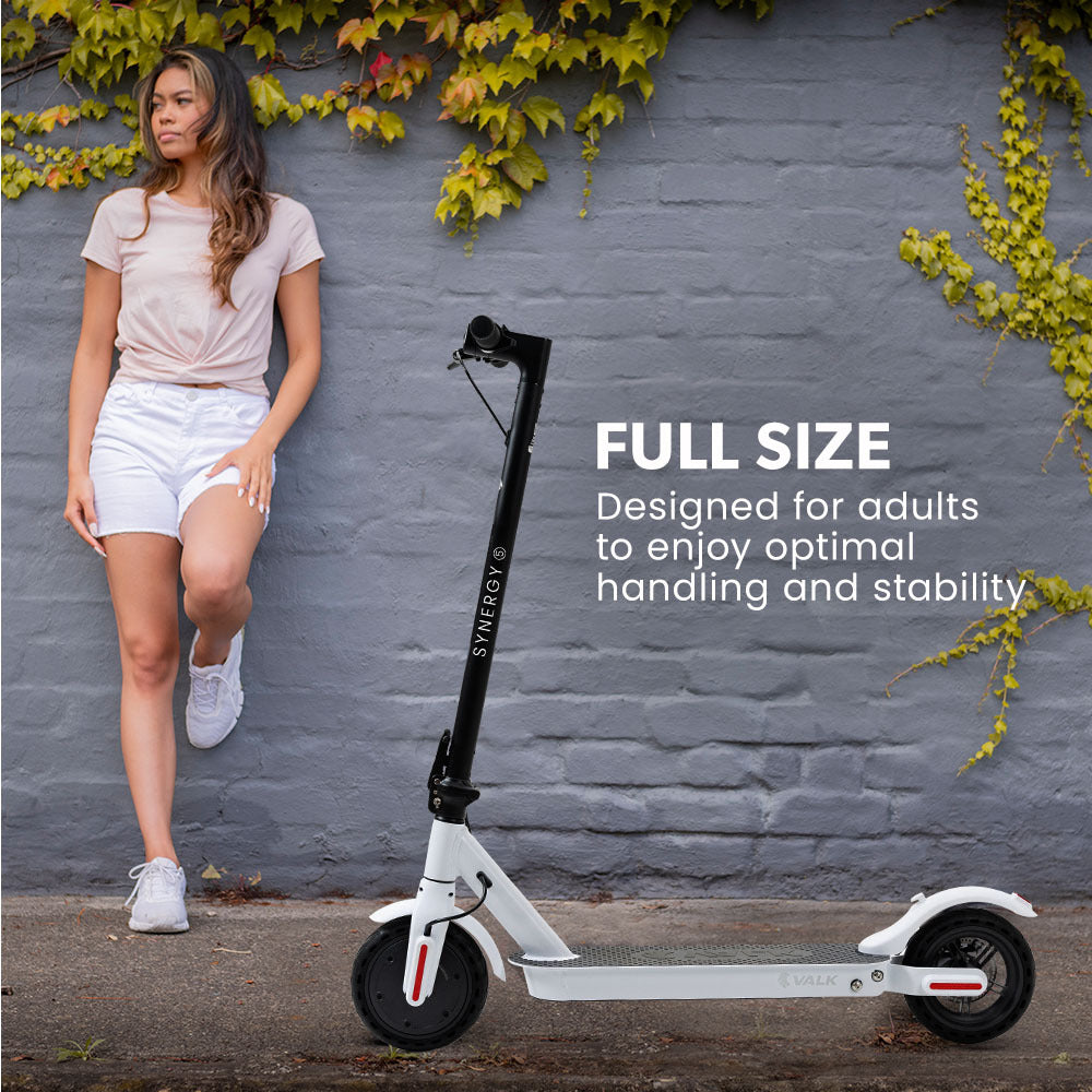 400W Electric Scooter for Adults, with Suspension and 25km Range, White