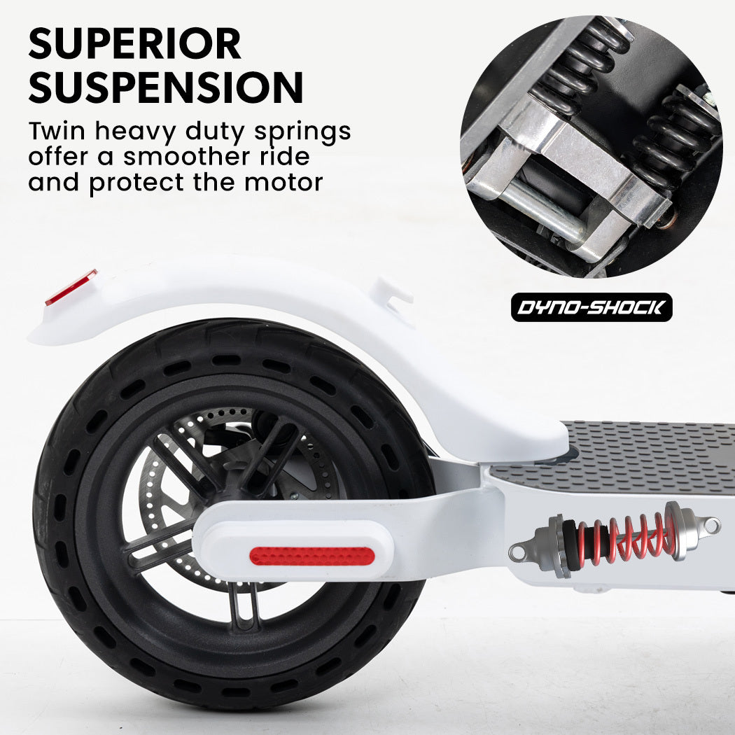 400W Electric Scooter for Adults, with Suspension and 25km Range, White