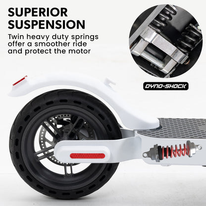 400W Electric Scooter for Adults, with Suspension and 25km Range, White
