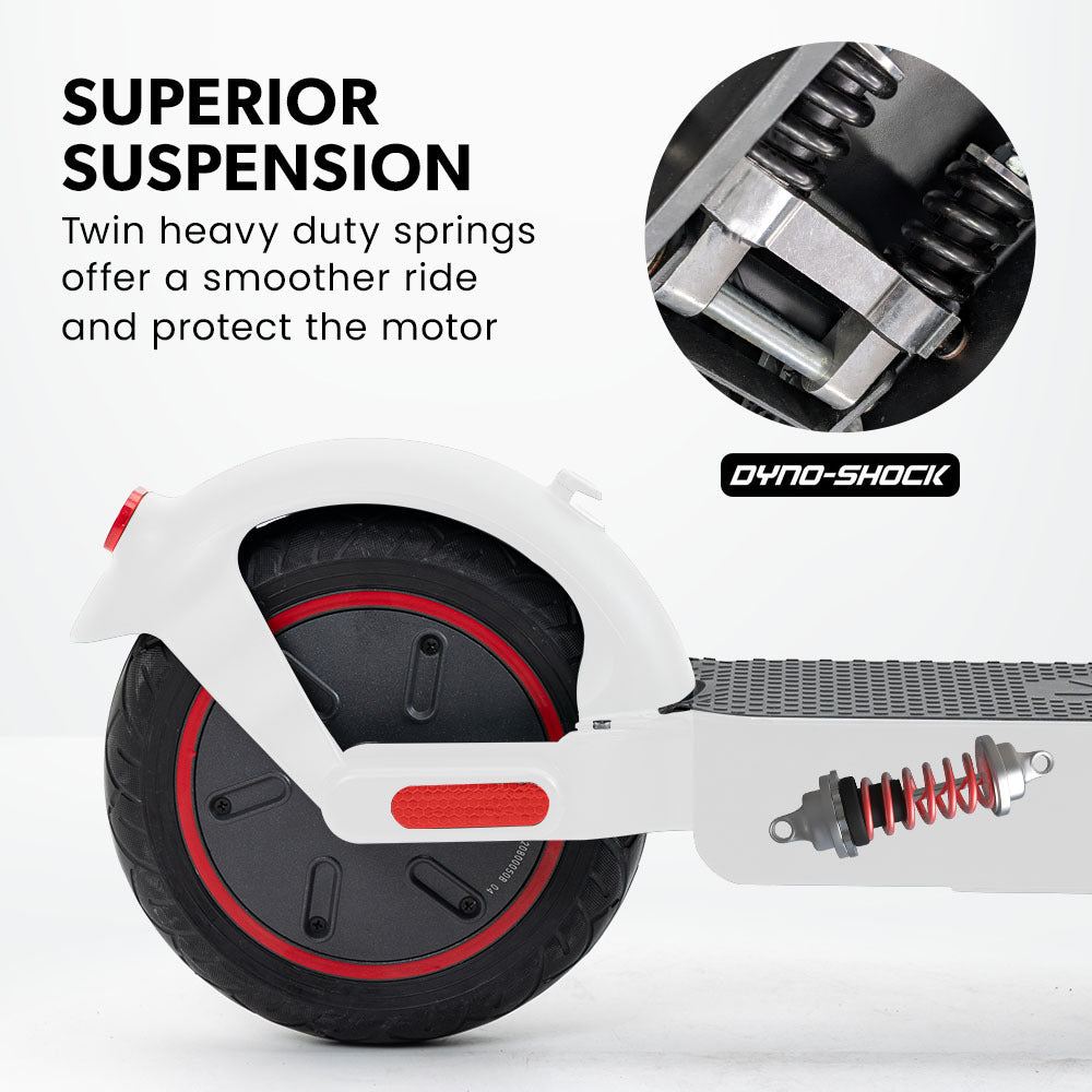 Electric Scooter 500W 15Ah, 40km Range, Foldable Design, White