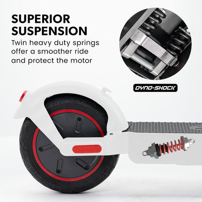 Electric Scooter 500W 15Ah, 40km Range, Foldable Design, White