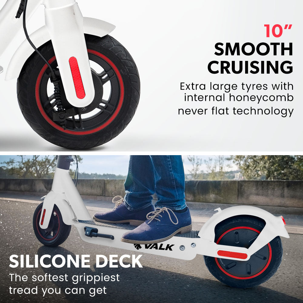 Electric Scooter 500W 15Ah, 40km Range, Foldable Design, White