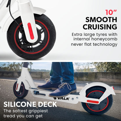 Electric Scooter 500W 15Ah, 40km Range, Foldable Design, White