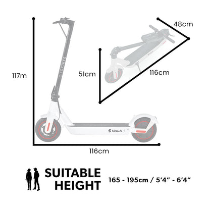 Electric Scooter 500W 15Ah, 40km Range, Foldable Design, White