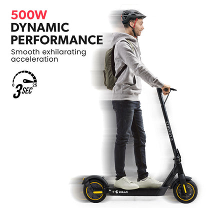 High-Performance Electric Scooter 500W, 15Ah, 40km Range, 18kg, Black/Yellow