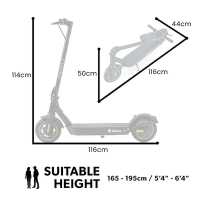 High-Performance Electric Scooter 500W, 15Ah, 40km Range, 18kg, Black/Yellow