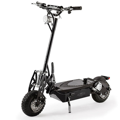 48V 1000W Folding Electric Scooter with LED Lights & Adjustable Seat