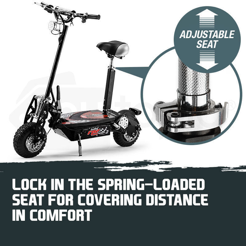 48V 1000W Folding Electric Scooter w/ LED, 50km/h Speed, 0.25m Tyres