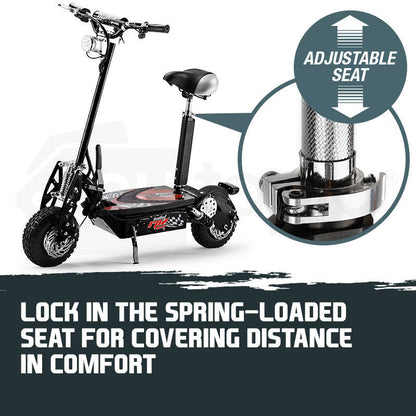 48V 1000W Folding Electric Scooter w/ LED, 50km/h Speed, 0.25m Tyres
