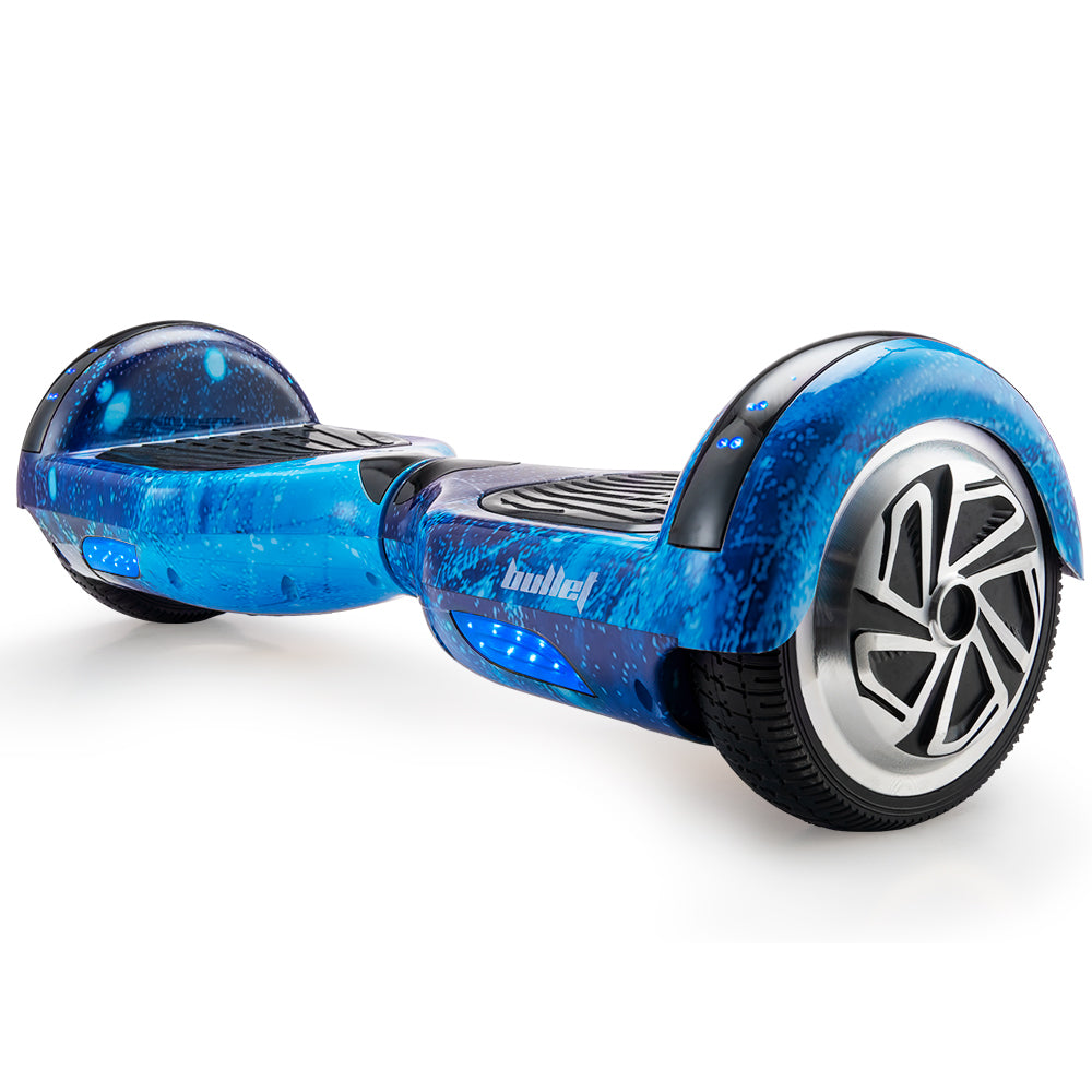 Galaxy Blue Electric Hoverboard with Self-Balancing & Dual 250W Motors, 6.5m Wheels