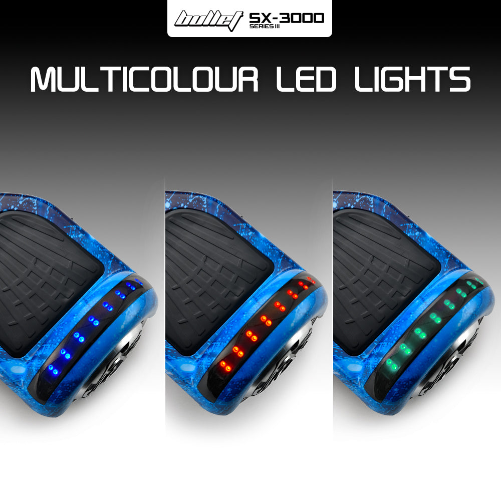 Galaxy Blue Electric Hoverboard with Self-Balancing & Dual 250W Motors, 6.5m Wheels