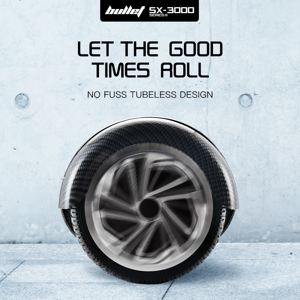 SX-3000 Series III Hoverboard: 15 km/h, 15 km Range, Dual 250W Motors, LED Lights