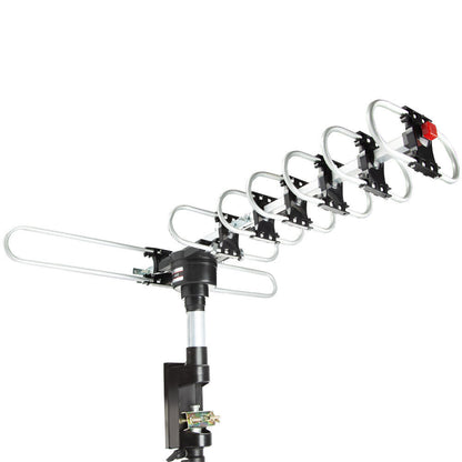 Digital Rotating Outdoor HD TV Antenna with Amplified Signal, 12m Cable