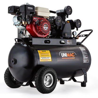 115PSI 120L 8HP Petrol Air Compressor with Tri-V Piston Design