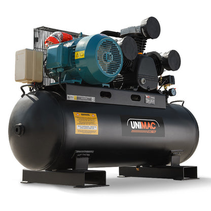 7.5kW Industrial Air Compressor, 150L, 415V 3-Phase, 115PSI Output
