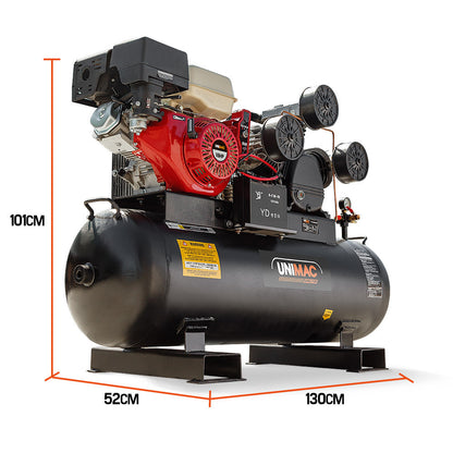 18HP Petrol Air Compressor with 150L Tank and Electric Start, 115PSI Output
