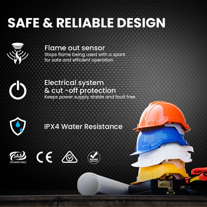50KW Industrial Diesel Heater, 0.72m² Coverage, 56L Tank, Portable & Safe