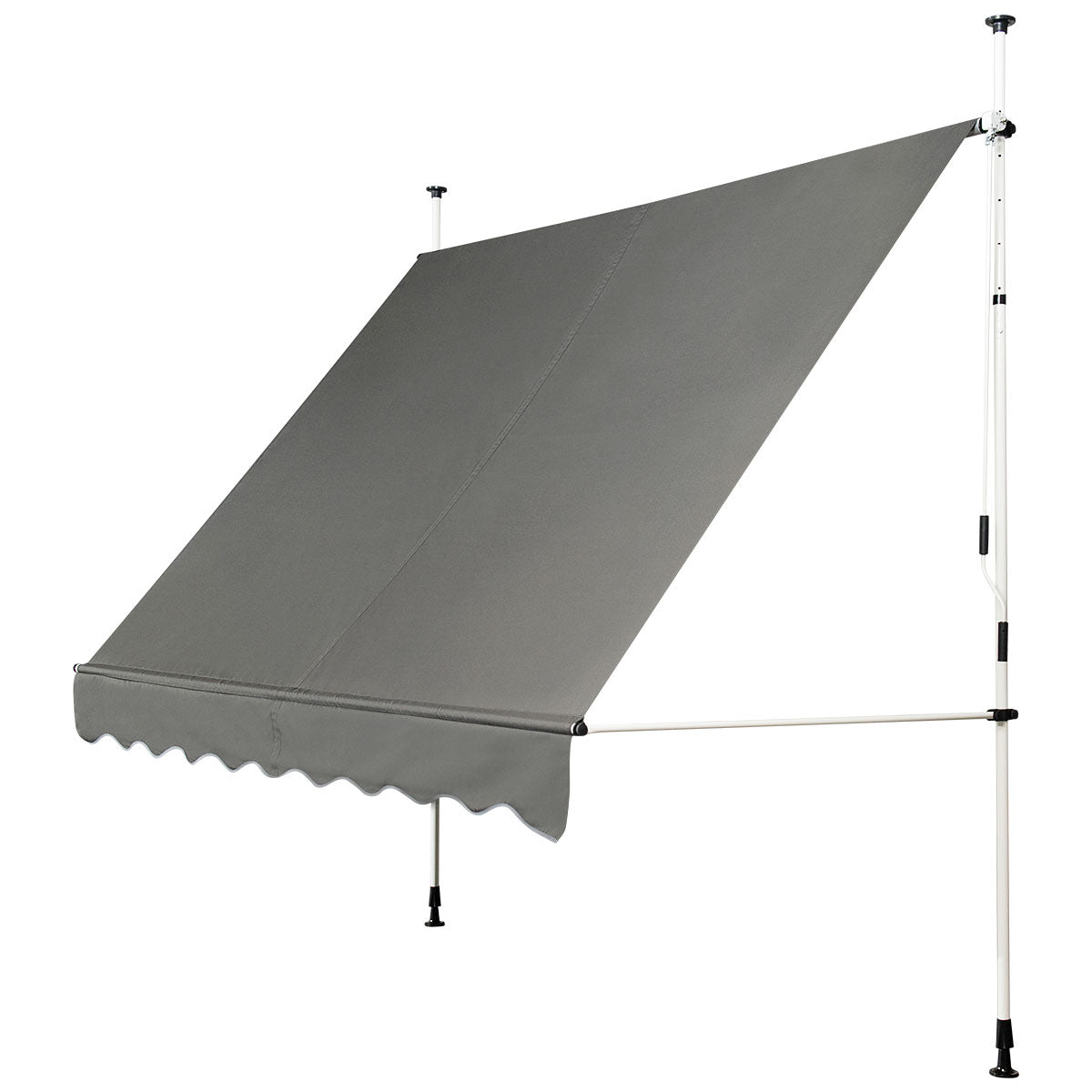 Telescopic Awning Sun Shade with Manual Crank Handle for Window Balcony Garden-2.5M
