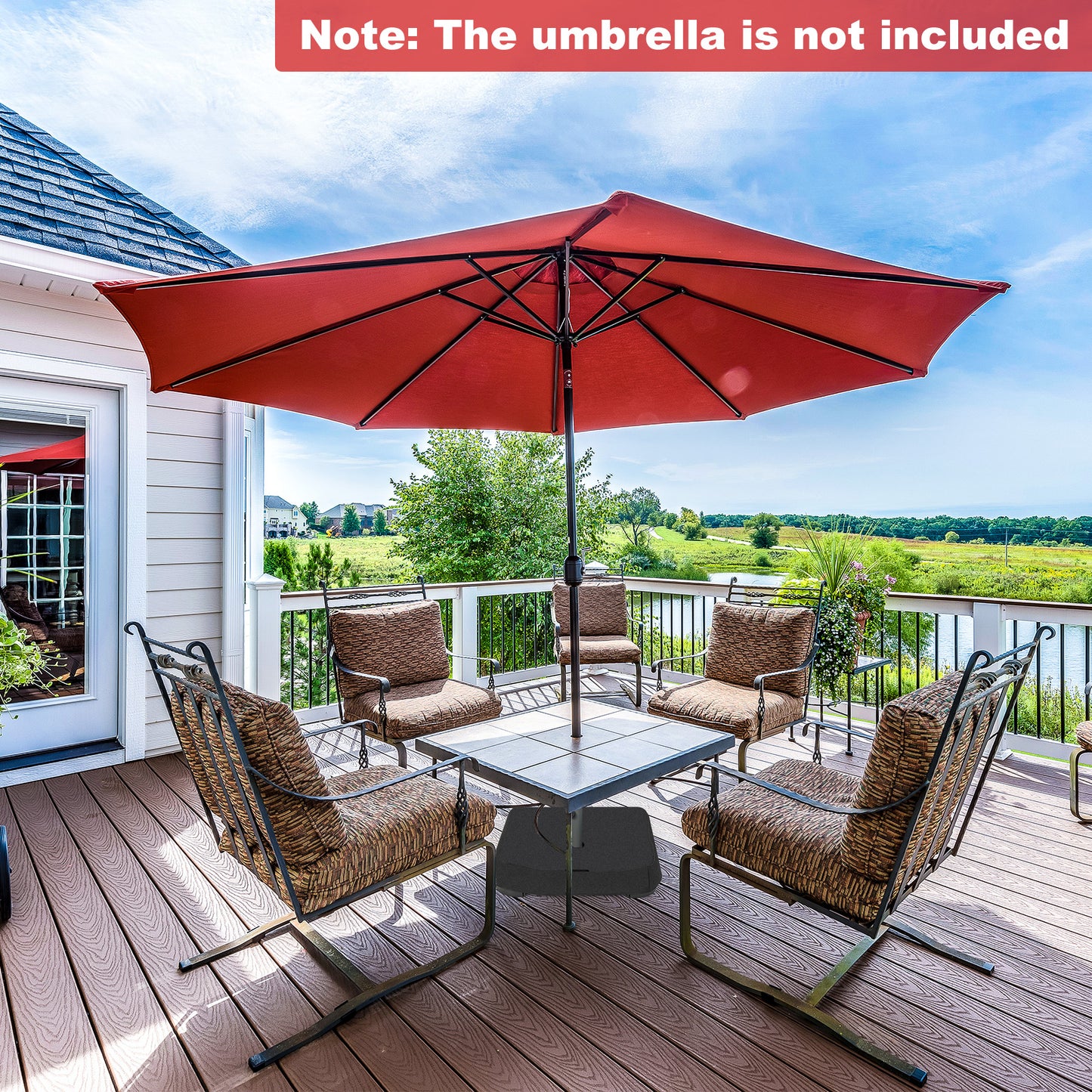 90 kg Patio Umbrella Base Large Outdoor Umbrella Stand
