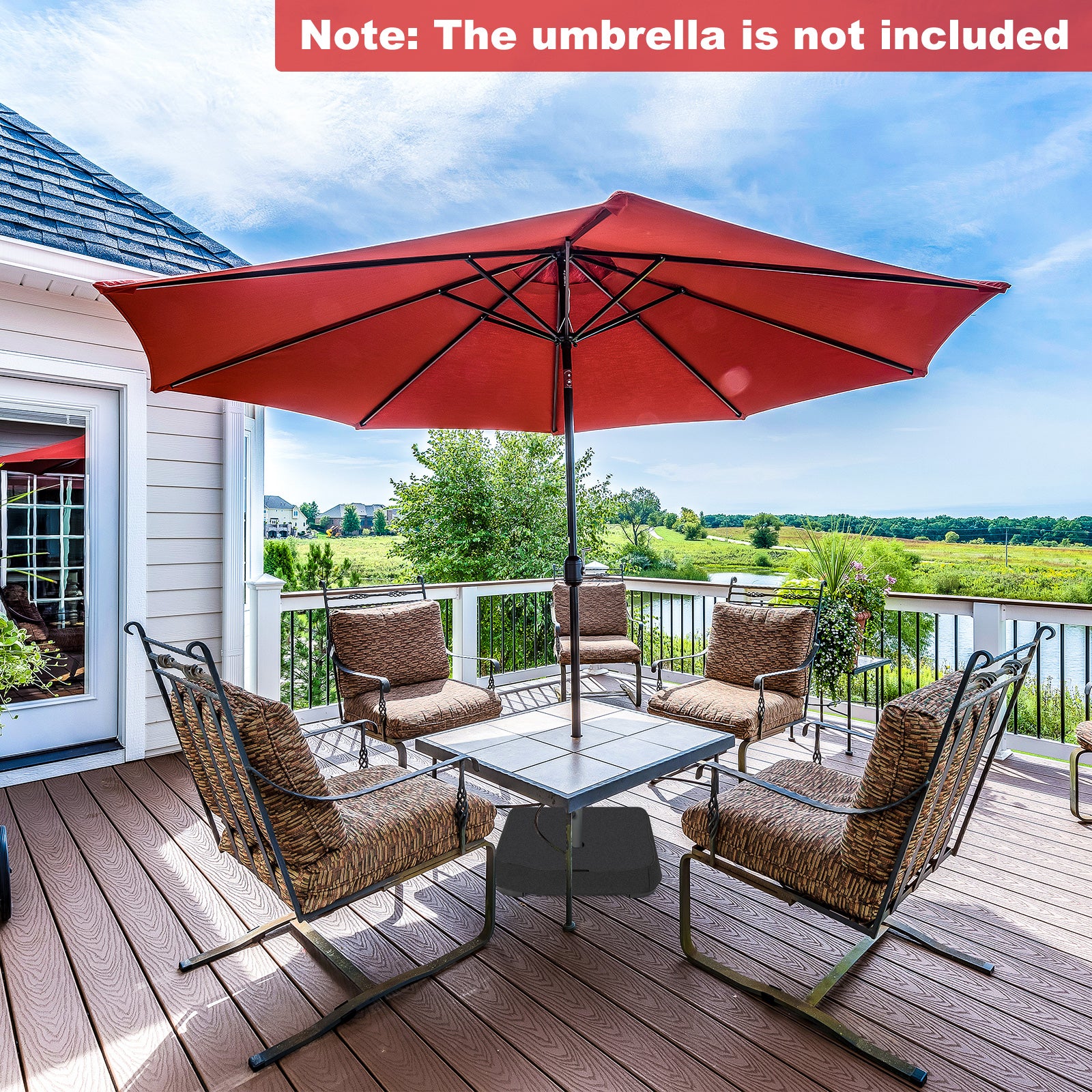 90 kg Patio Umbrella Base Large Outdoor Umbrella Stand