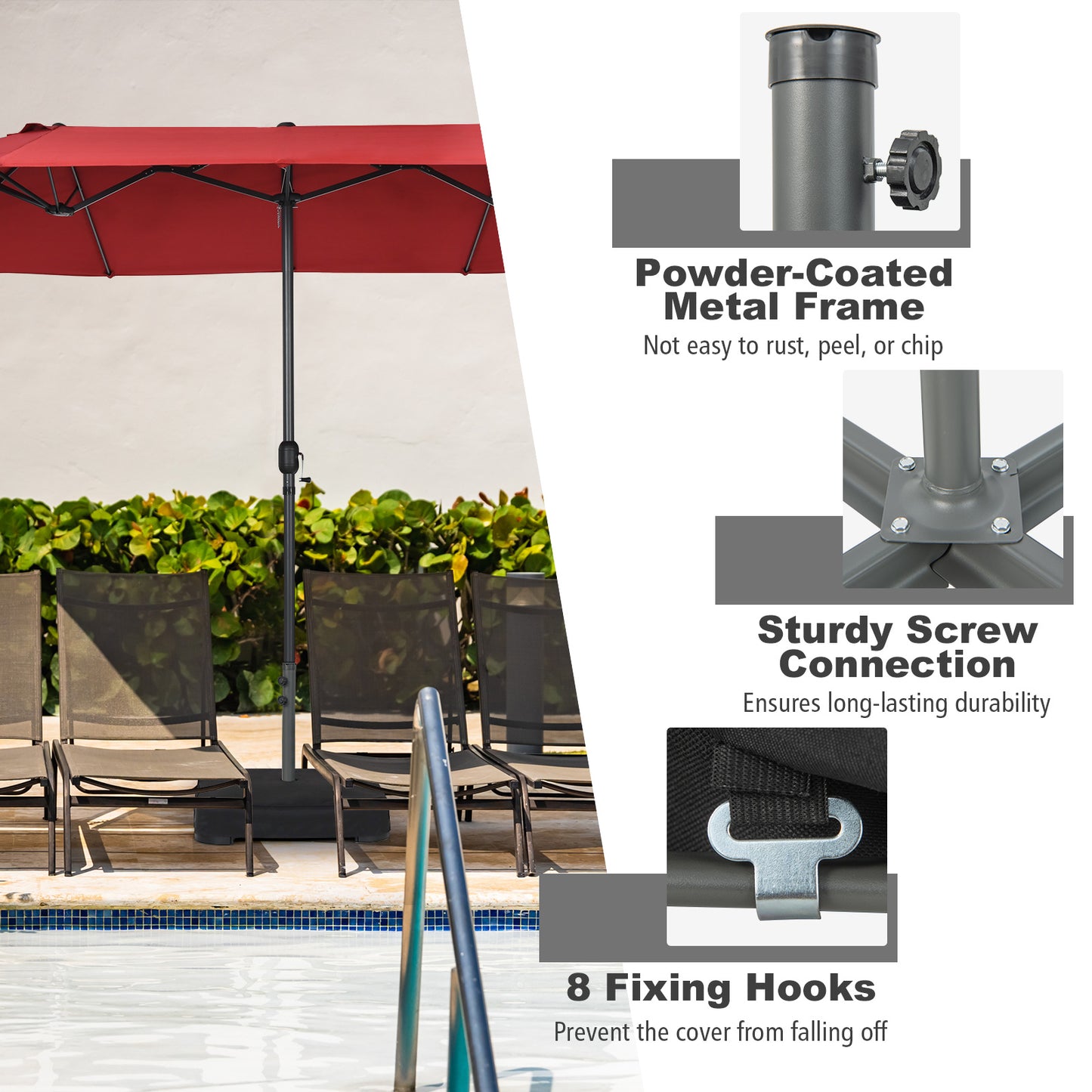 90 kg Patio Umbrella Base Large Outdoor Umbrella Stand