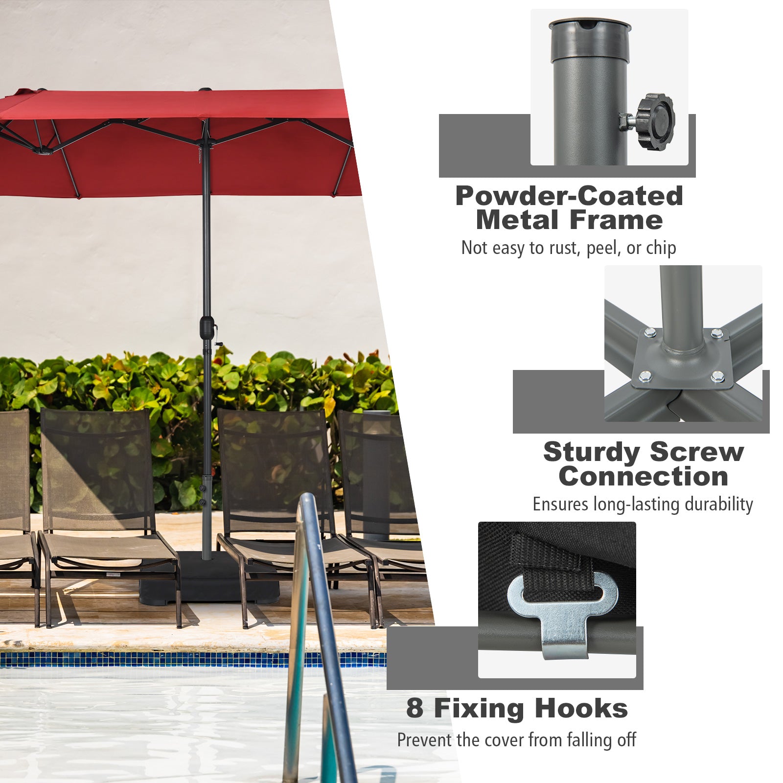 90 kg Patio Umbrella Base Large Outdoor Umbrella Stand