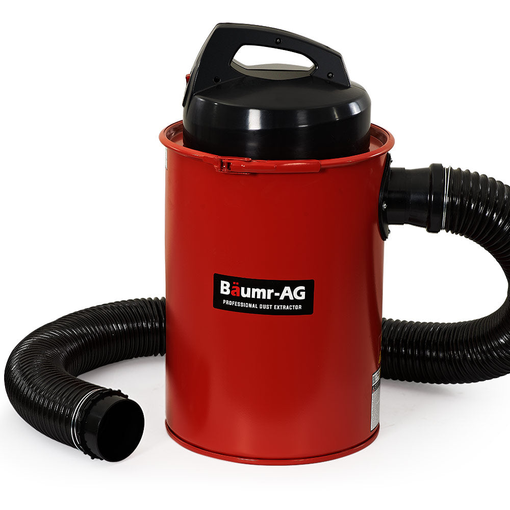 Portable 1.1 kW Dust Collector with 2m Hose and 50L Tank for Workshops