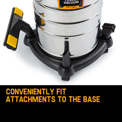 30L Stainless Steel Wet/Dry Vacuum Cleaner with 2000W Motor and Blower Function