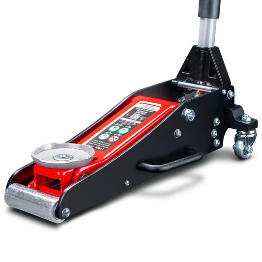 1.2 Tonne Low-Profile Hydraulic Floor Jack, Dual Pump, Quick Release Handle