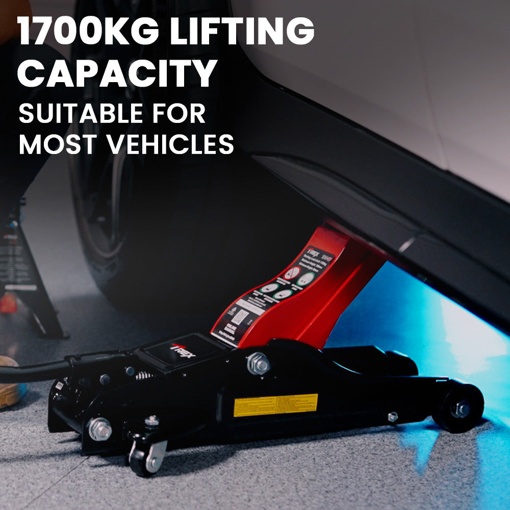 Hydraulic Trolley Floor Jack 1.7 Ton, Low Profile, Quick Release Handle
