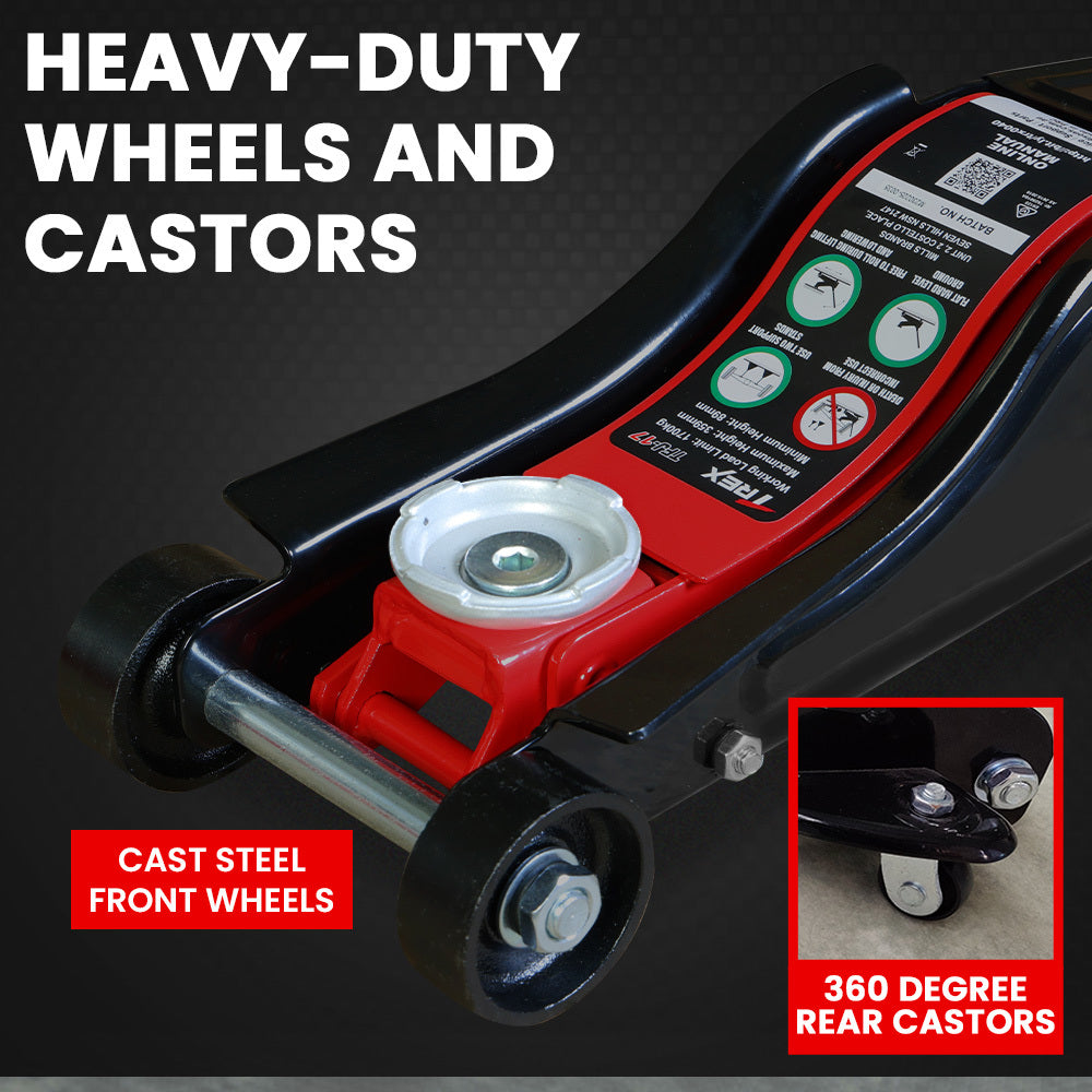 Hydraulic Trolley Floor Jack 1.7 Ton, Low Profile, Quick Release Handle