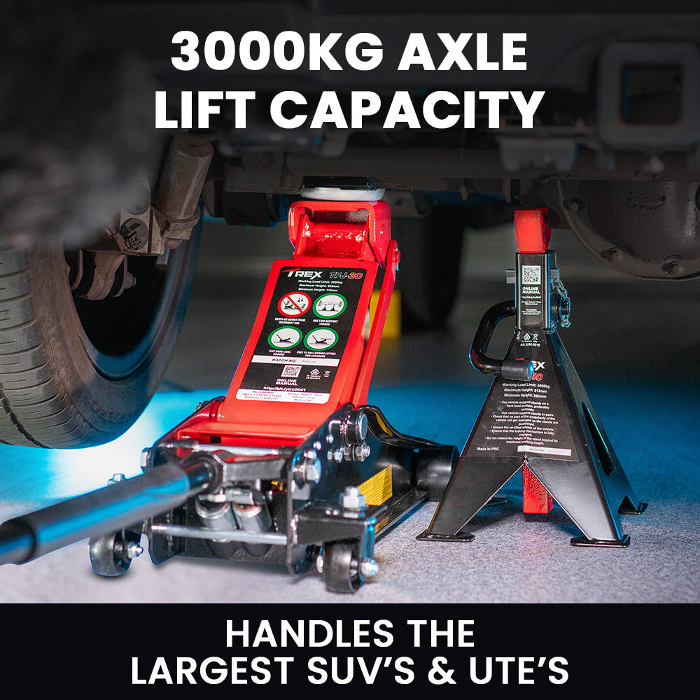 3,000 kg Hydraulic Trolley Jack - Dual Pump, 0.11 to 0.51 m Lift Range