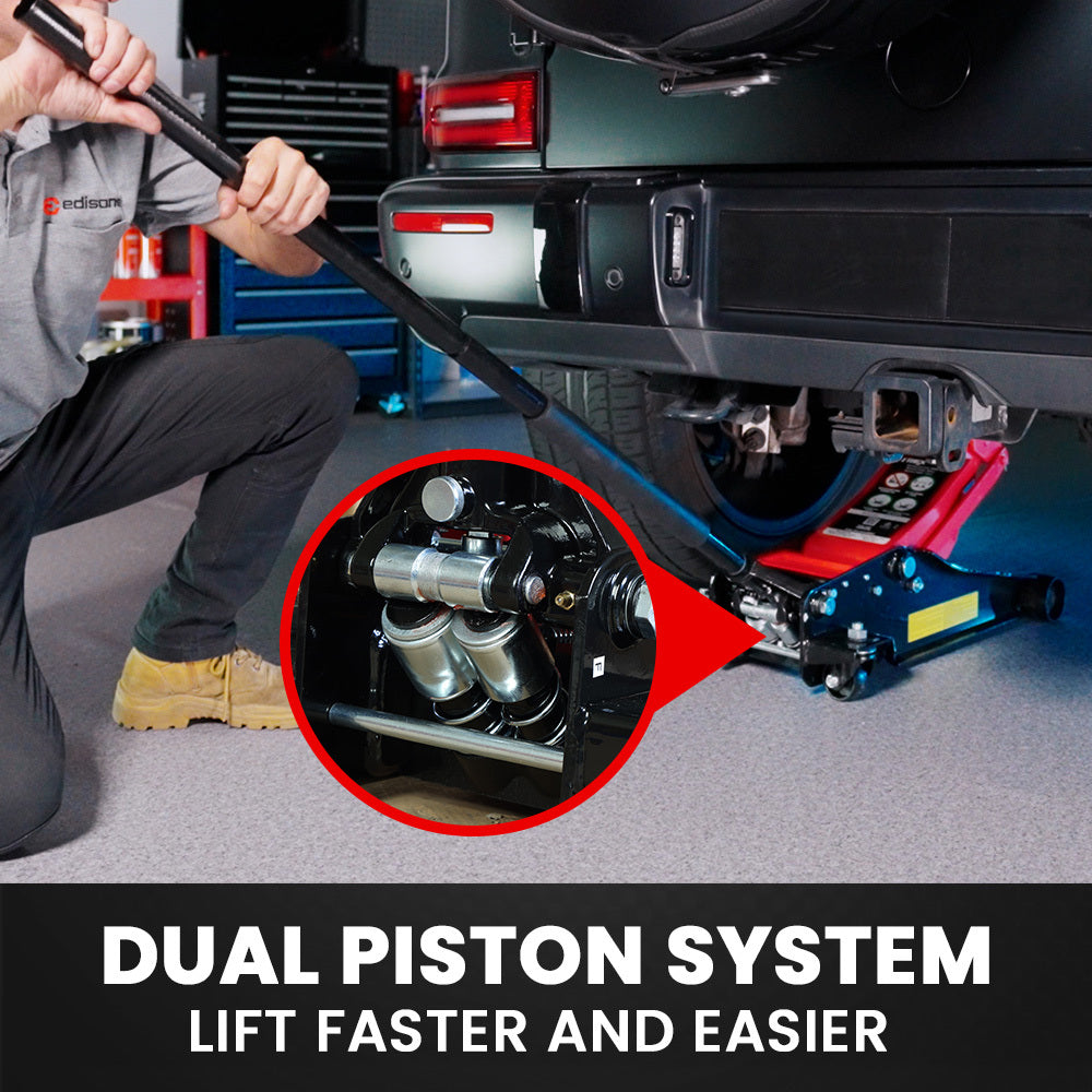 3,000 kg Hydraulic Trolley Jack - Dual Pump, 0.11 to 0.51 m Lift Range