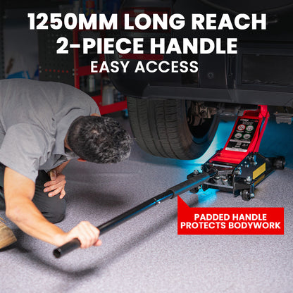 3,000 kg Hydraulic Trolley Jack - Dual Pump, 0.11 to 0.51 m Lift Range