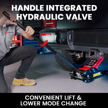 3,000 kg Hydraulic Trolley Jack - Dual Pump, 0.11 to 0.51 m Lift Range