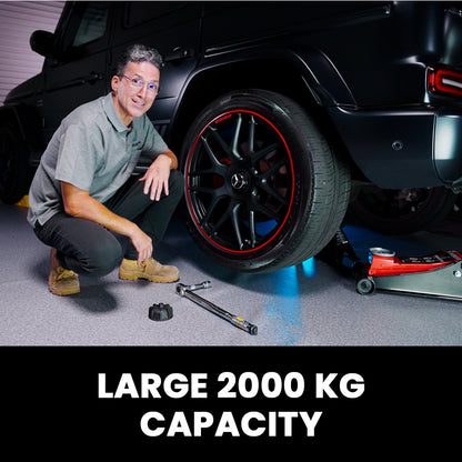 2-Piece 2000kg Car Jack Stands with Adjustable Heights and Safety Locks