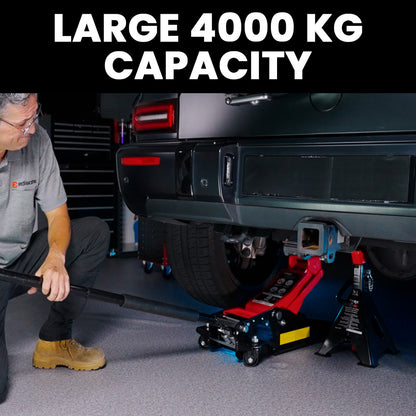 Heavy Duty 4000kg Automotive Jack Stands, Adjustable 0.39m-0.61m, 2 Pack