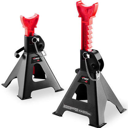 Heavy Duty 4000kg Automotive Jack Stands, Adjustable 0.39m-0.61m, 2 Pack