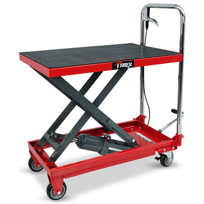 230kg Hydraulic Scissor Lift Trolley with Non-Skid Platform and Castor Locks