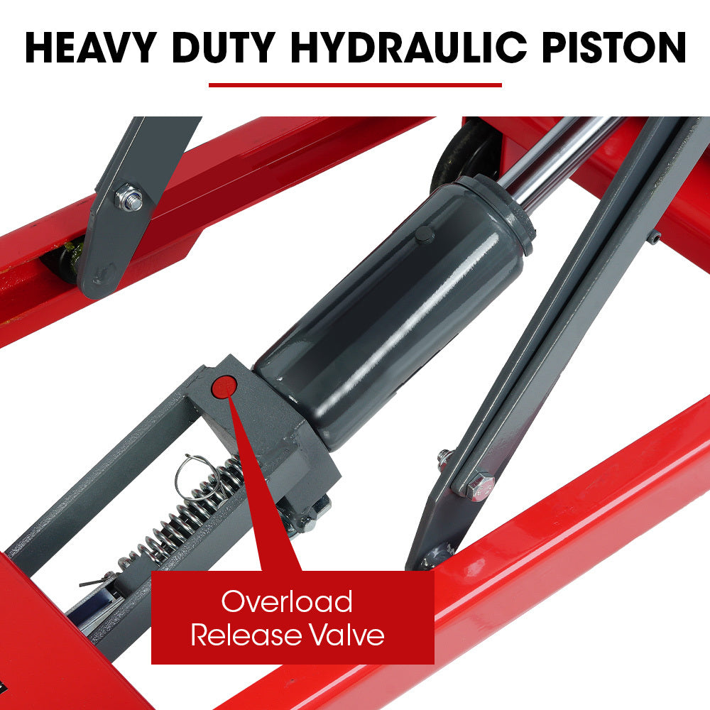 500kg Hydraulic Scissor Lift Platform Trolley - 0.52 x 0.82m, Heavy-Duty Cart