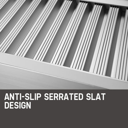 Pair of 2.5m Aluminum Loading Ramps, 2800kg Capacity, Non-Slip Design