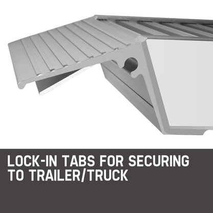 Pair of 2.5m Aluminum Loading Ramps, 2800kg Capacity, Non-Slip Design