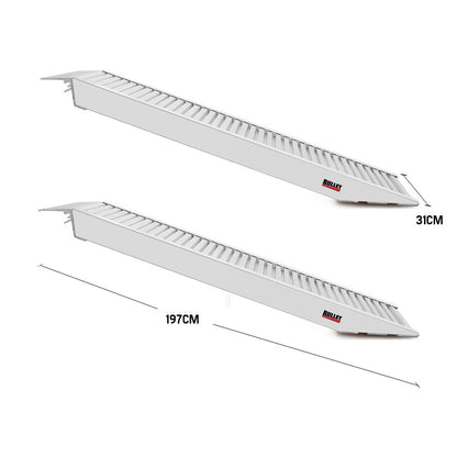 Pair of 2m Aluminium Loading Ramps, 3310kg Capacity