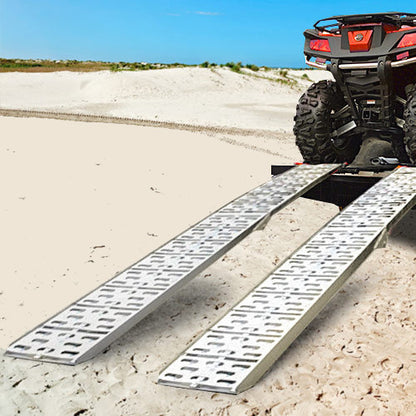 Pair of 2.3m Aluminum Loading Ramps, 1360kg Capacity, Foldable Design