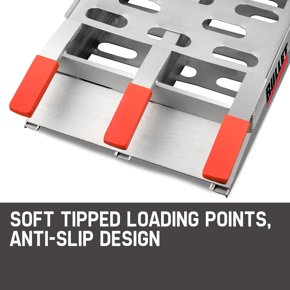 Pair of 2.3m Aluminum Loading Ramps, 1360kg Capacity, Foldable Design