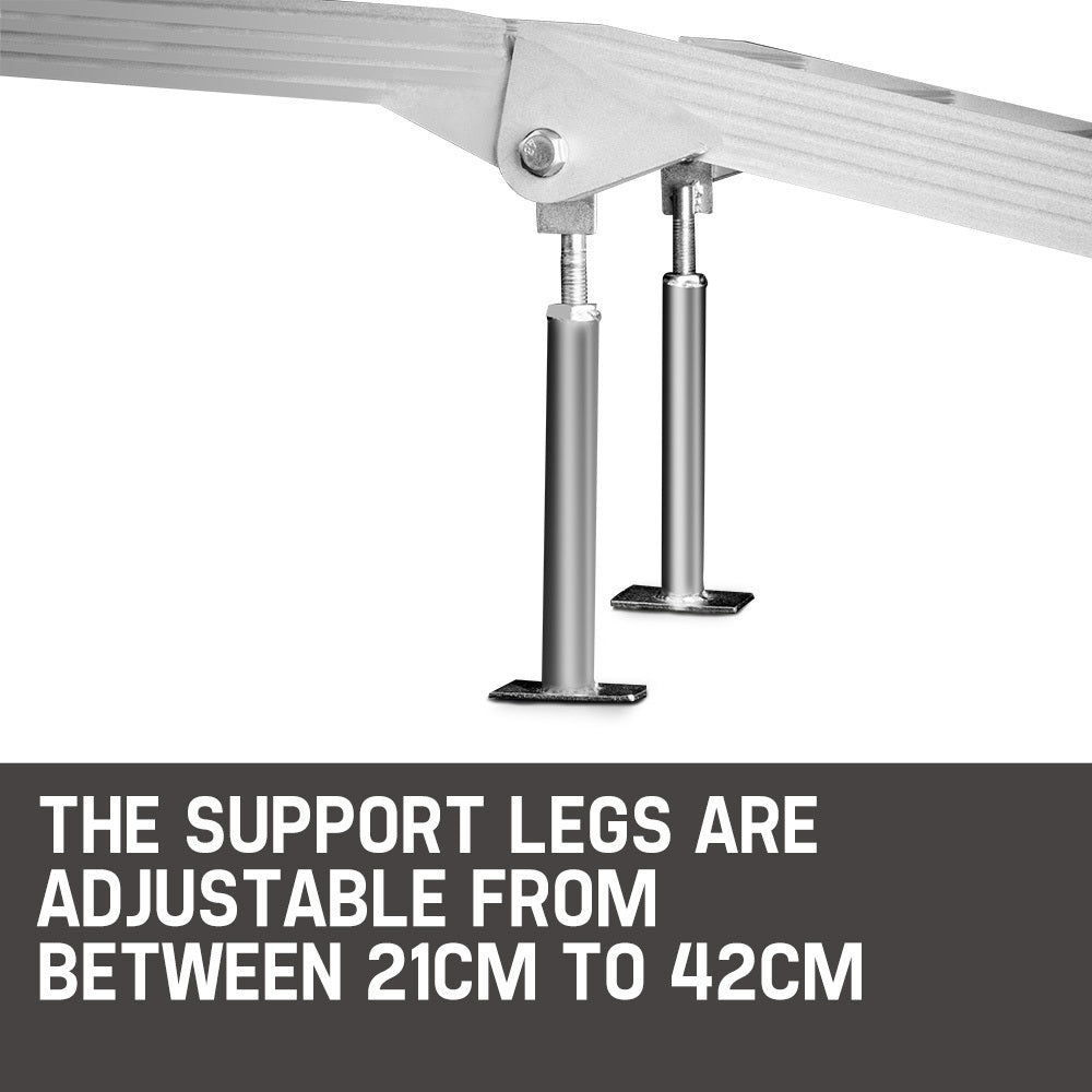 Pair of 2.3m Aluminum Loading Ramps, 1360kg Capacity, Foldable Design